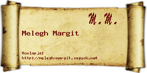 Melegh Margit névjegykártya